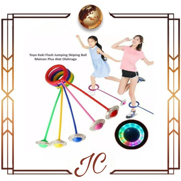 (JC) MAINAN ANAK Hulahoop  KAKI/YOYO HulahopFLASH JUMPING SKIPING BALL