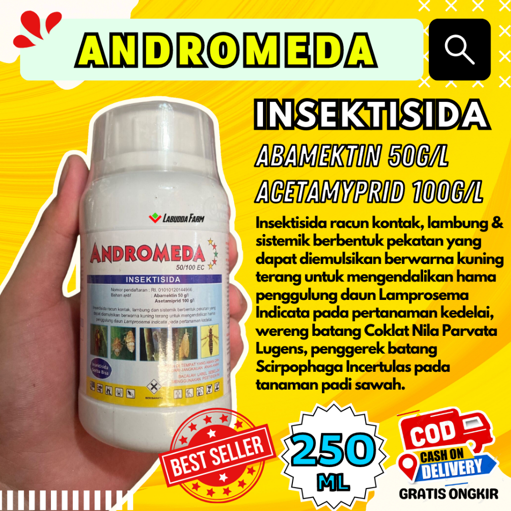 Insektisida Andromeda 250ml Bahan Aktif Abamektin Insektisida Sistemik Serbaguna Untuk Basmi Hama Se