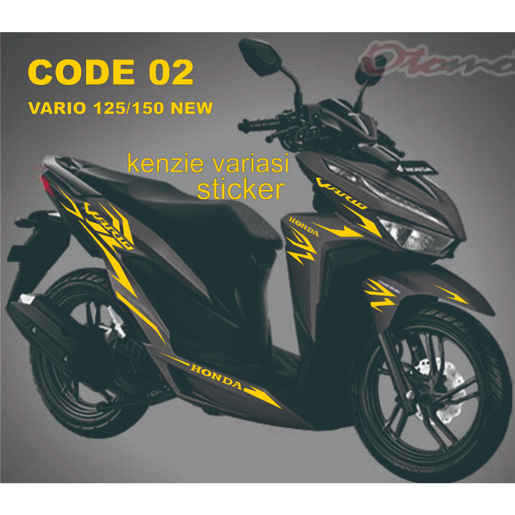 AKSESORIS VARIASI STIKER CUTING STRIPING LIST BODY MOTOR HONDA VARIO 150NEW 2019 #02