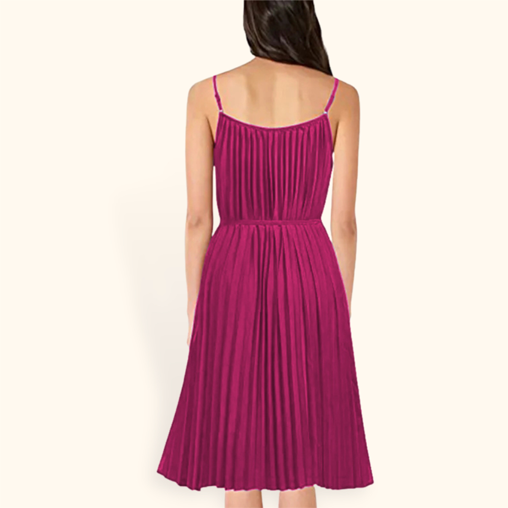 Dress Camisoles sexy plisket Tali kecil Wanita Gaya Korea - XSHOP Nora