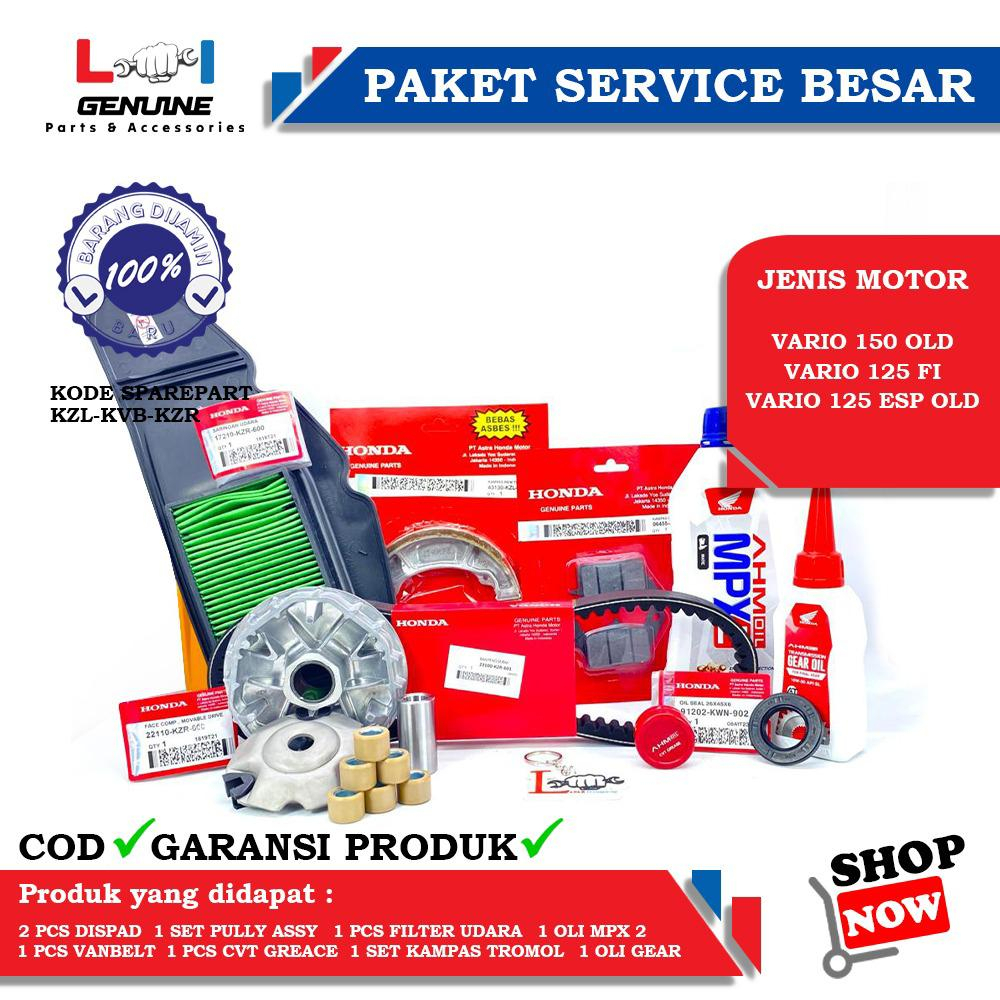 -LOI- PAKET SERVICE BESAR MPX 2 &amp; SPX 2 SET AHM GEAR, KAMPAS REM VARIO 125 FI, FILTER UDARA VARIO 125 FI, RUMAH ROLLER SET VANBELT VARIO 125 FI