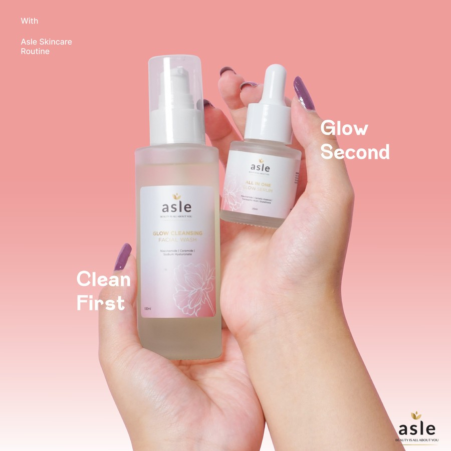 [BUNDLE] ASLE Facial Wash Ceramide + Niacinamide Serum Wajah Glowing