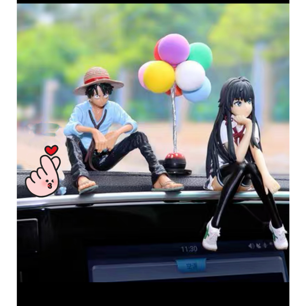 Dekorasi Rumah Mobil Ornamen Kartun Luffy Action Figure Anime Jepang Model One Piece PVC Q Versi Boneka Mainan Yukinoshita Yukino