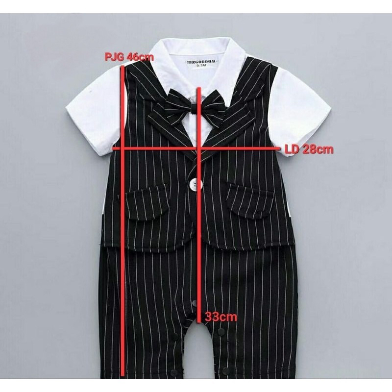 Romper Bayi TUXEDO  new Premium