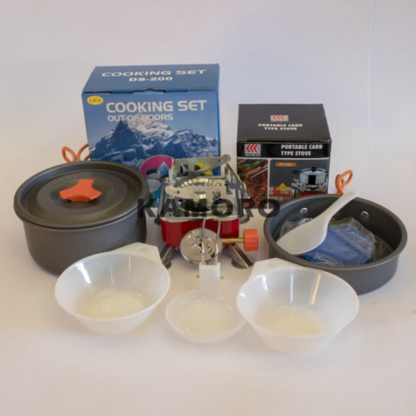 

Dijual paket cooking set DS 200 kompor lipat merk kovar original Berkualitas