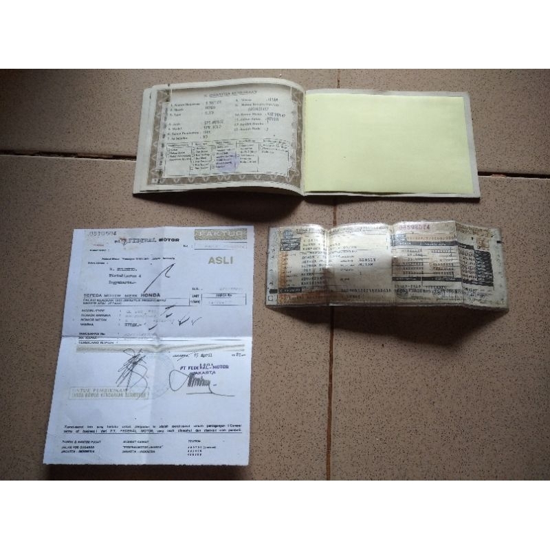 surat dokumen gl100 ss surat menyurat honda gl100 th.85 seri S