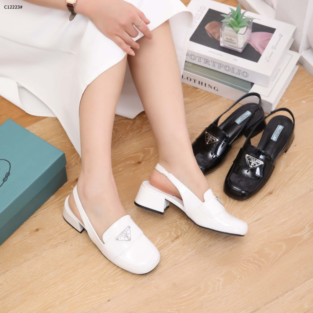 PR Leather Sling-Back Women Pumps C12223