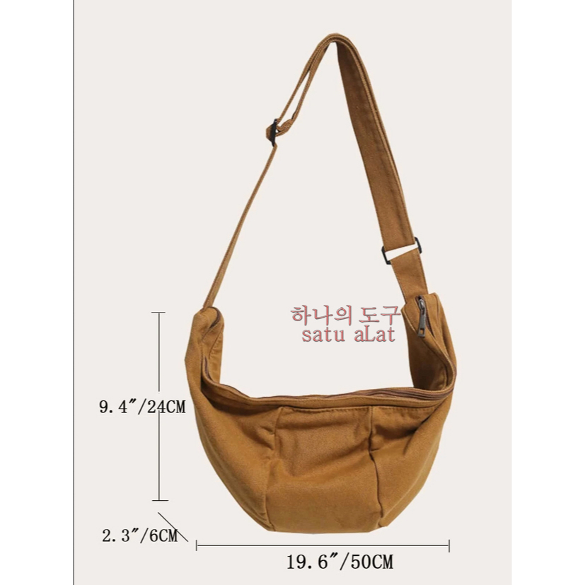 SATU ALAT Cross Body ZORROE 100% Canvas Premium Tebal Tas Kanvas