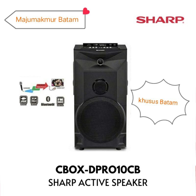 SHARP SPEAKER ACTIVE CBOX-DPRO10CB GARANSI RESMI