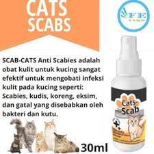 CATS-SCABS Obat Jamur Kucing Scabies Demodex Impetigo Jamur Kutu Parasit Cacing Hati Gatal Kulit ANTI SCABIES