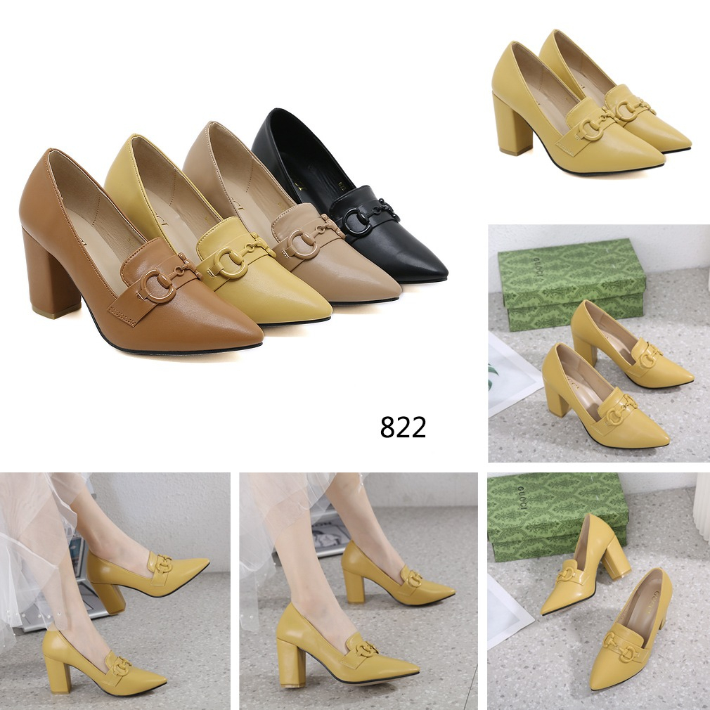 GC  822 Leather Horsebit Block Heel Pumps