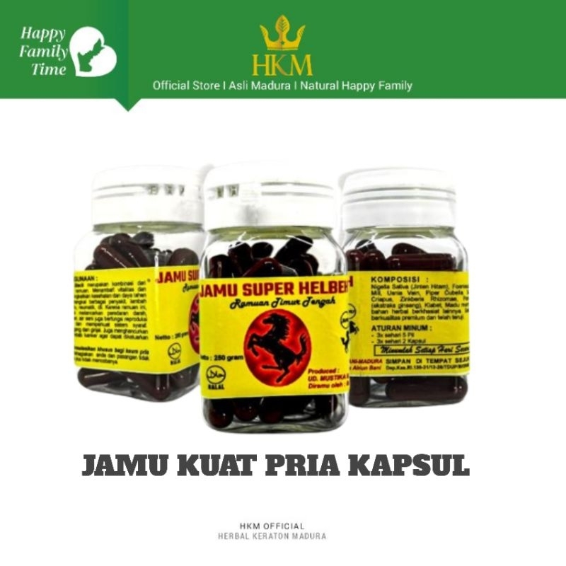 Jamu super helbeh kapsul - Obat kuat pria - jamu tahan lama herbal [ HKM ]