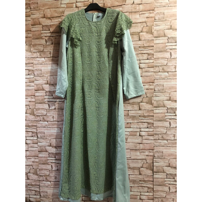 Preloved butikchlaris - Balqis dress sage green