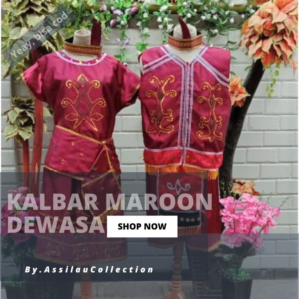 Baju Adat Dewasa Kalimantan Barat Satuan (Laki/Cewek)