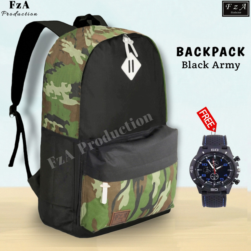 FzA Official - Tas Ransel Gendong Laptop Distro Sekolah Kuliah Pria Wanita Backpack Original Tas Punggung Laptop - BASPT