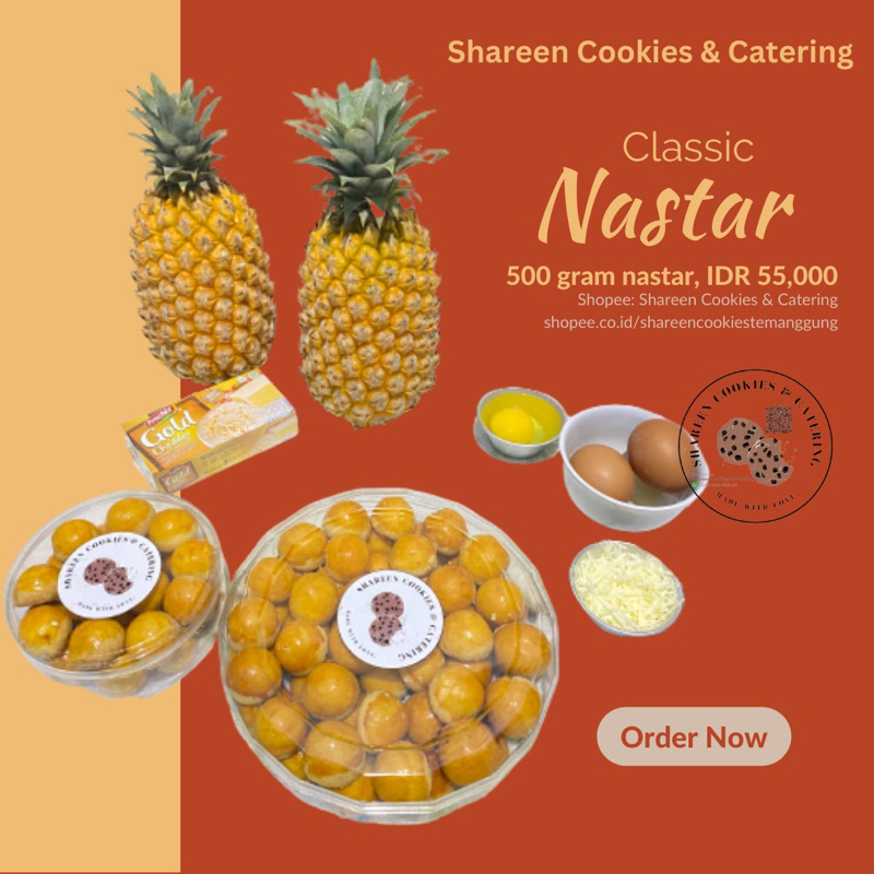 

Nastar Classic | Nastar Enak 500 gram | Hampers Lebaran Murah Nastar | Shareen Cookies & Catering | Hampers Temanggung Jawa Tengah