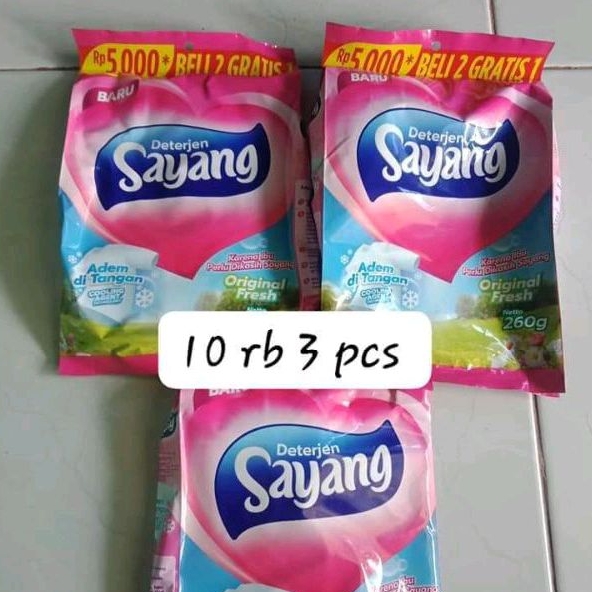 Detergen SAYANG 10.000 dapat 3