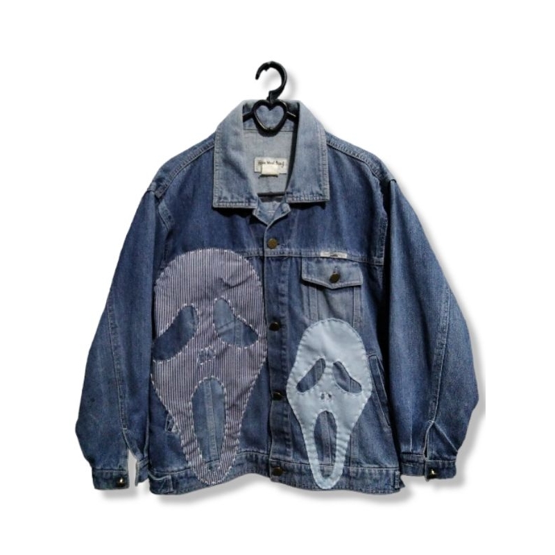 jacket jeans custom reworked patch