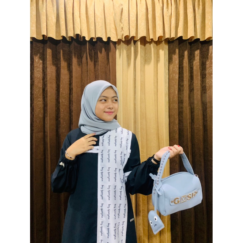 PO lubbilku gamis nawal series/ gamis hitam casual/ gamis katun toyobo / gamis lebaran