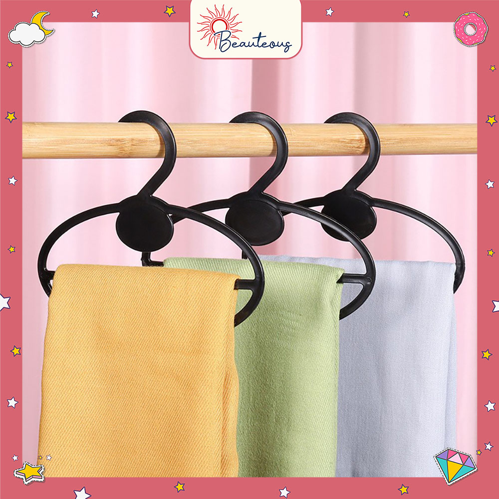 Hanger Hijab Syal Scraf Bulat Oval Display Butik Toko Hijab Jilbab Warna-warni