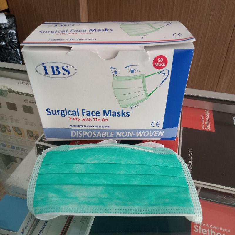 Surgical Face IBS mask/ masker bedah IBS isi 50