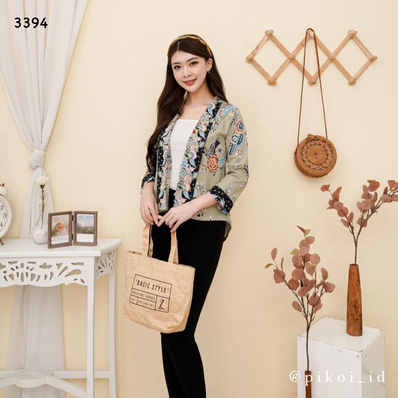 Cardigan panjang batik wanita / cardigan batik cewek / outer batik kantor / outer hijab murah / 241