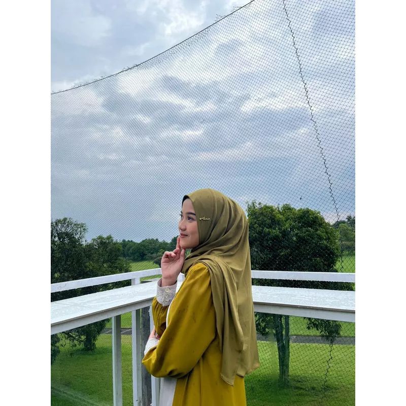 AlWira. Hijab segitiga instan pet Antem Oval bahan Jersey premium jilbab