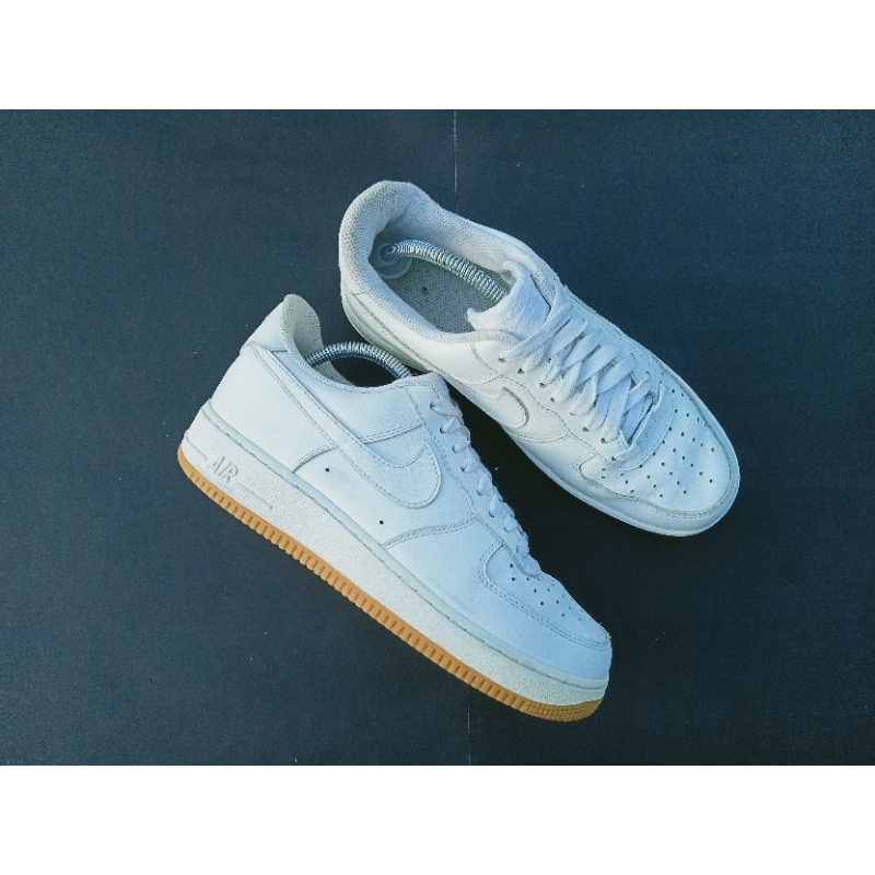 NIKE AF1 low white gum light brown