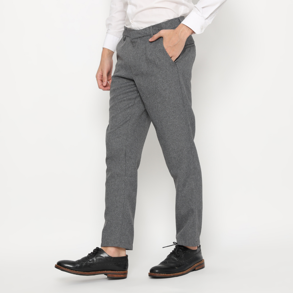 RS31 Celana Bahan Formal Pria Slim Fit Abu, Hitam, Navi - Celana Kerja Kantor Big Size Grey, Black, Navy Trouser Pants