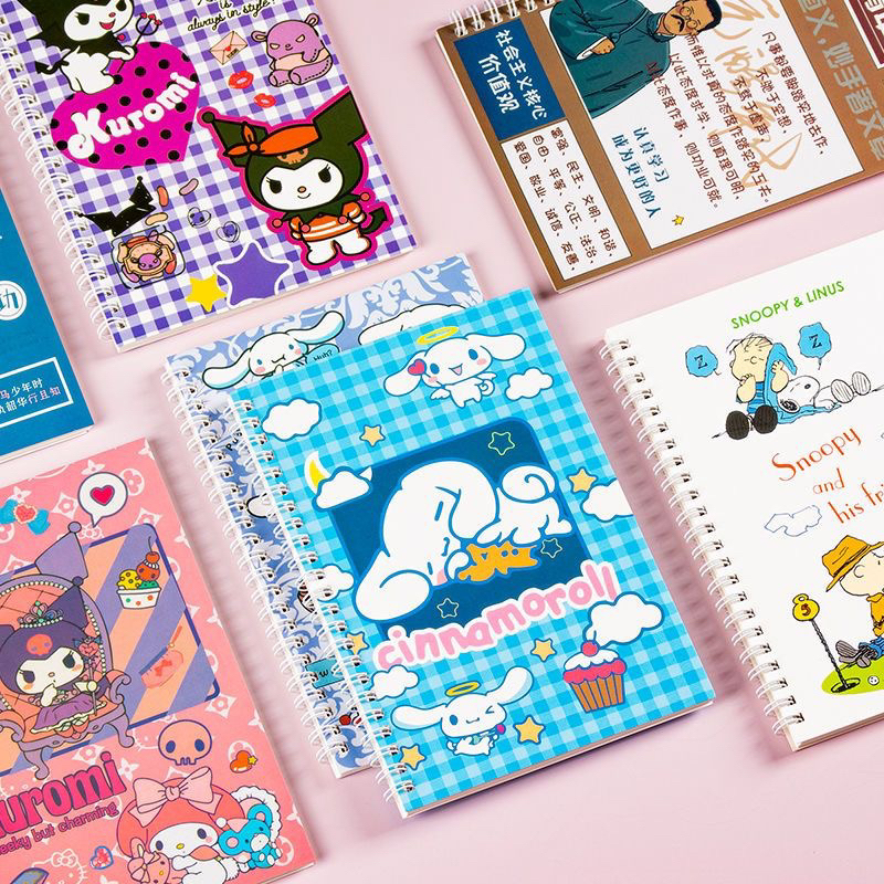 

BUKU TULIS ANAK SANRIO / BUKU TULIS A5 SANRIO ISI 60 LEMBAR / RING BOOK MODEL CINNAMOROLL KUROMI BUKU SEKOLAH ANAKA5