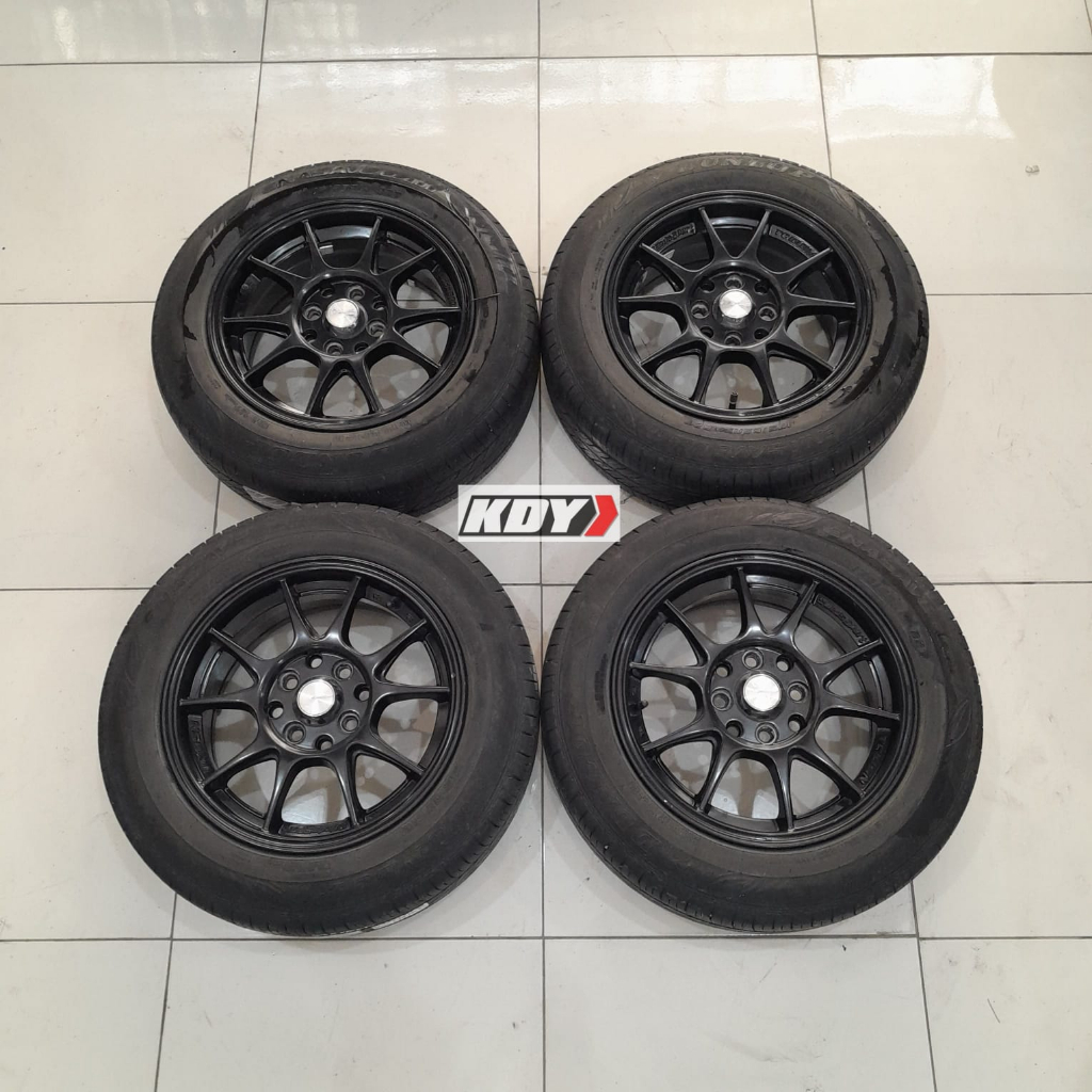 Pelek Racing Bekas Mobil Model Wedsport TC05 Ring 14 + Ban Copotan 175 65 R14