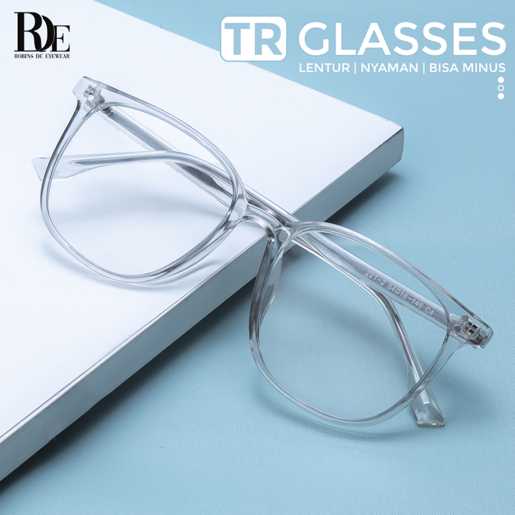 Robins - Kacamata Segi Empat TR Pria Dan Wanita bisa Minus Photocromic Blueray 221-2