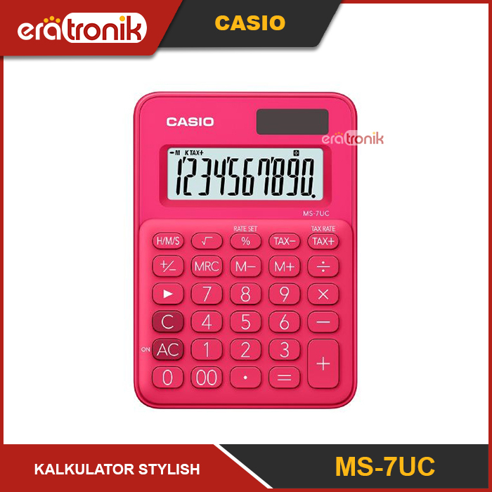 

Kalkulator Casio MS-7UC Red Kalkulator Stylish Kalkulator Colorful