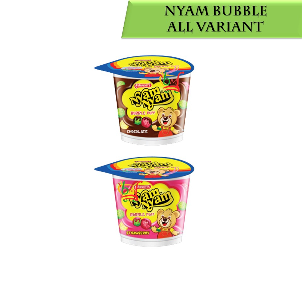 

Nyam Nyam Bubble Puff Chocolate & Strawberry All Variant