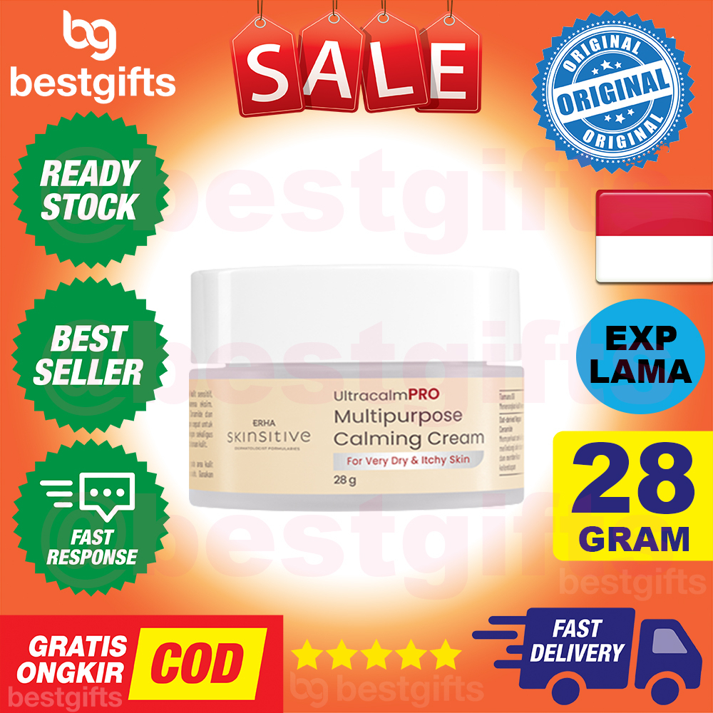 ERHA SKINSITIVE ULTRACALM PRO MULTIPURPOSE CALMING CREAM FOR VERY DRY &amp; ITCHY SKIN KRIM WAJAH MELEMBABKAN 28 GRAM