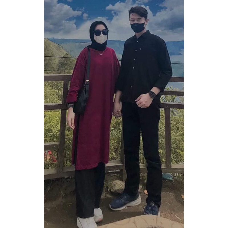 Nuna Tunik Non Busui Kaos Combed Polos Viral