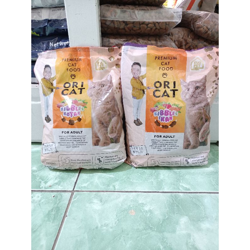 Ori Cat Ikan/Kotak 800g - Oricat Adult 800g-  Cat Food Oricat repack