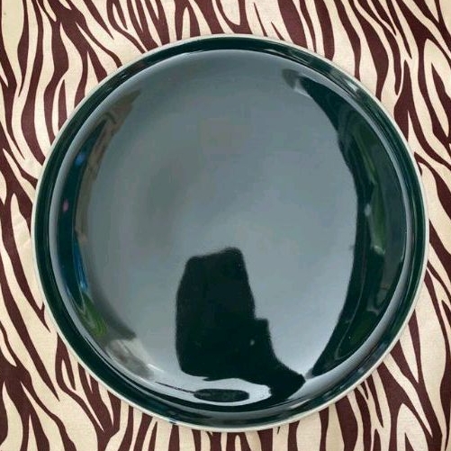 piring keramik hijau polos 27cm