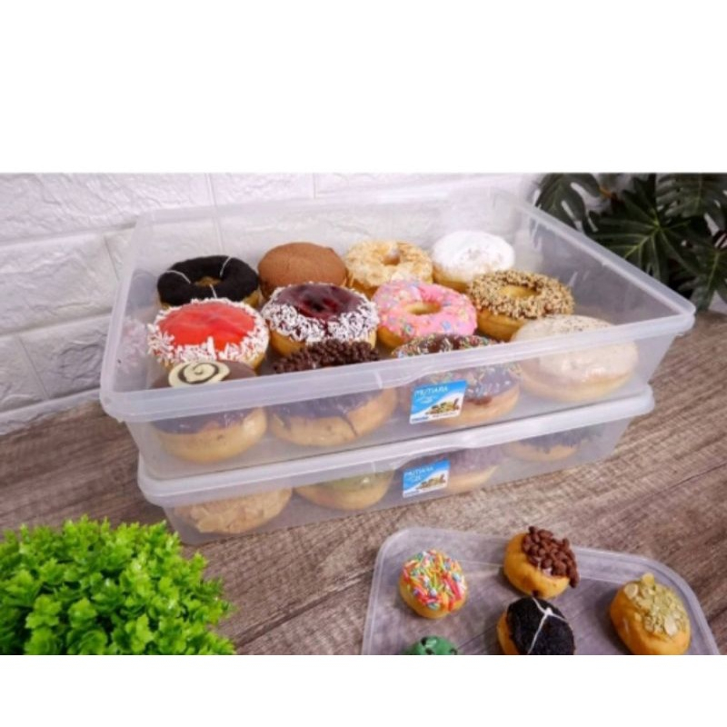 Tempat donat box donat kotak donat plastik multipack sunrise