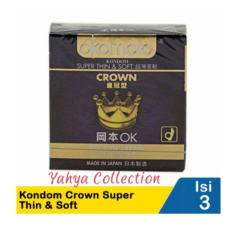 Okamoto kondom crown super thin & soft isi 3 pcs