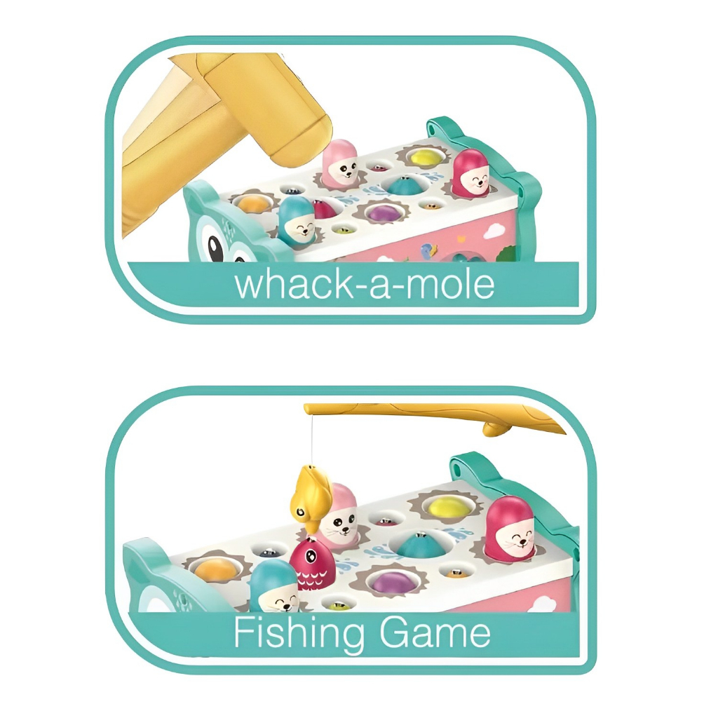 Magic Box 6in1 Multifungsi | Mainan Edukasi Anak 2-3-4-5-6-7 Tahun Laki Laki Perempuan 2023 Memancing Pukul Kayu