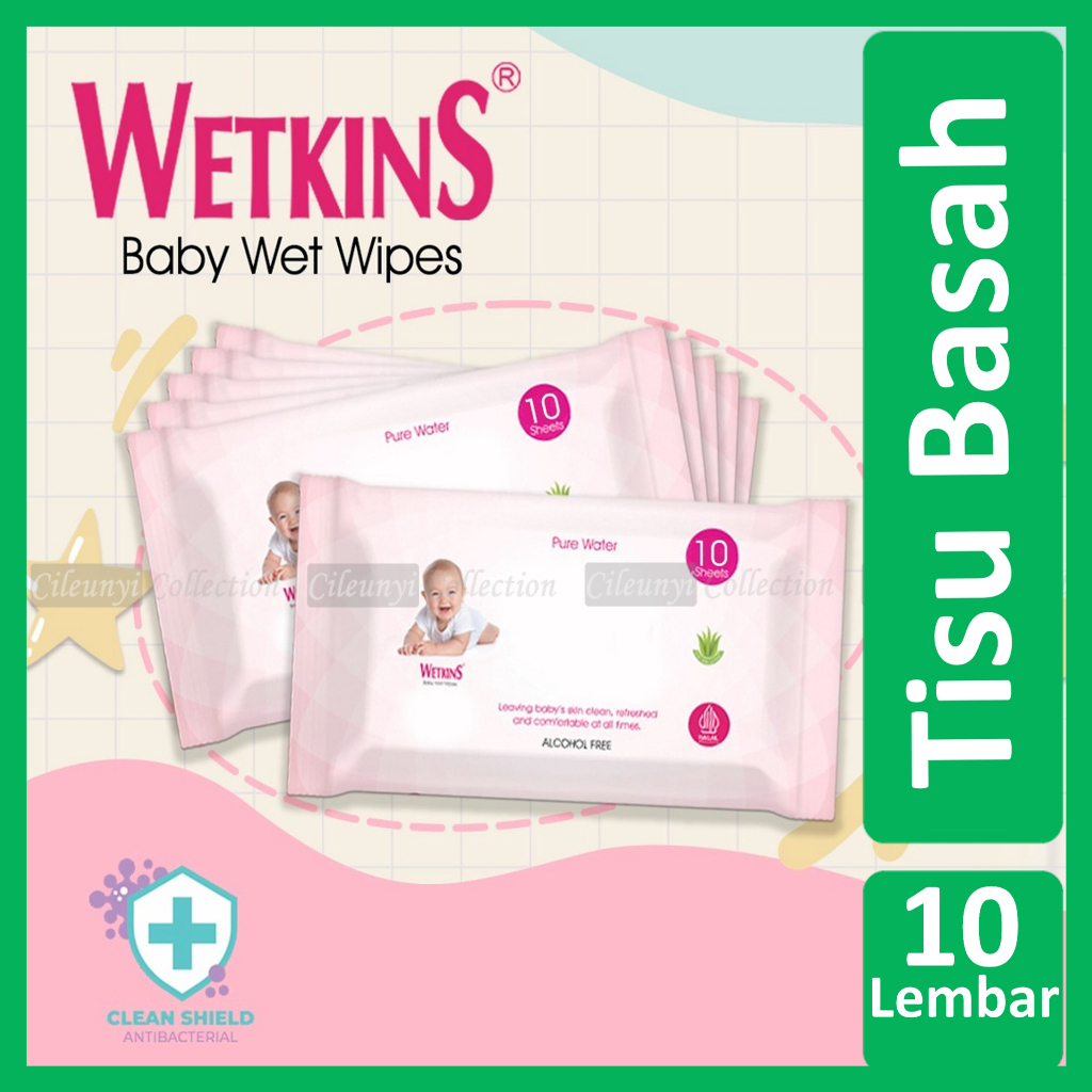 Cileunyi Collection Tissue Basah Bayi Wetkins 100’s Baby Wipes Tisu Bayi Murah Pure Water with Aloe Vera Buy 1 Get 1 @50s Tisyu Halal dan Aman untuk Anak Balita Termurah Promo Bandung