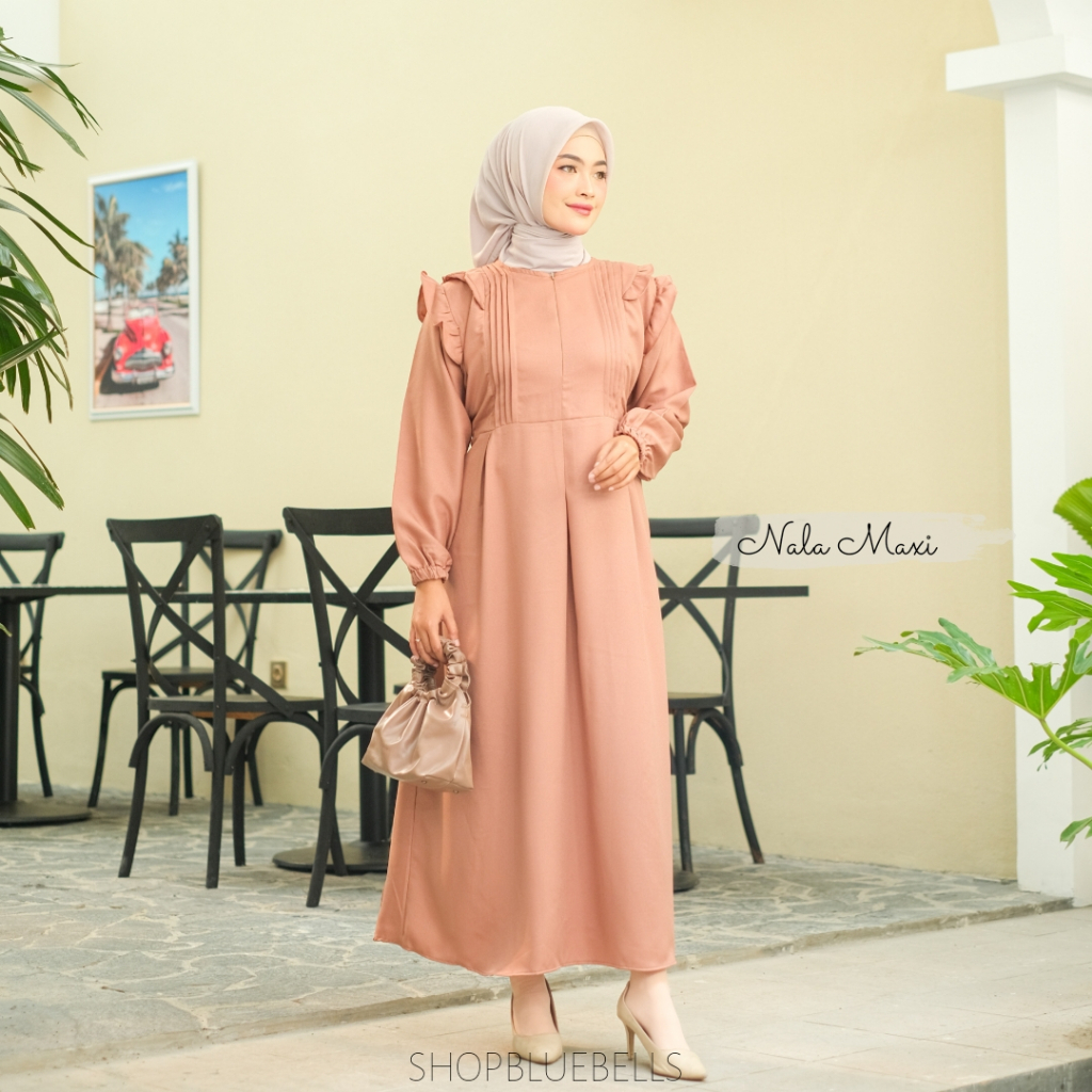 Nala Dress - Gamis Polos Katun Lebaran