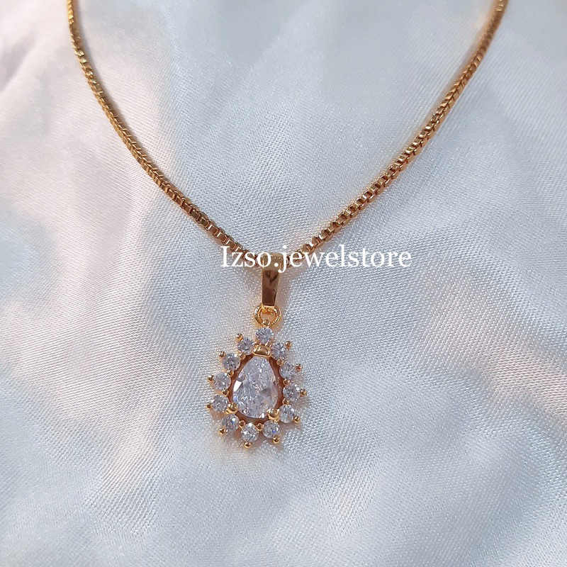 IZSO Kalung Zanetta Kalung Anti Karat Cubic Zirconia Crystal