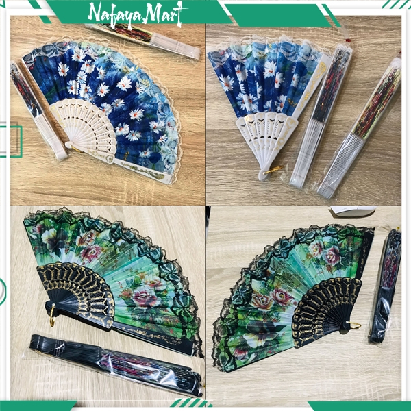 SOUVENIR KIPAS SPANYOL PUTIH / KIPAS TANGAN SPANYOL MOTIF RENDA