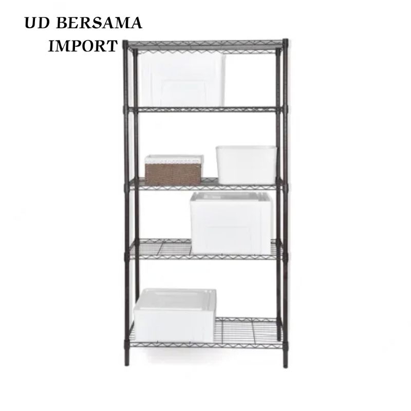 STORA Rak Besi 5 Tingkat/Rak Penyimpanan/Rak Barang/Shelving 5 Tier