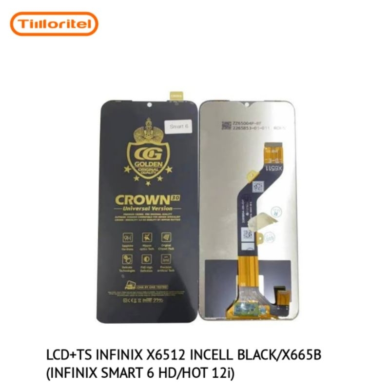 LCD+TS INFINIX X6512 INCELL BLACK/X665B (INFINIX SMART 6 HD/HOT 12i)