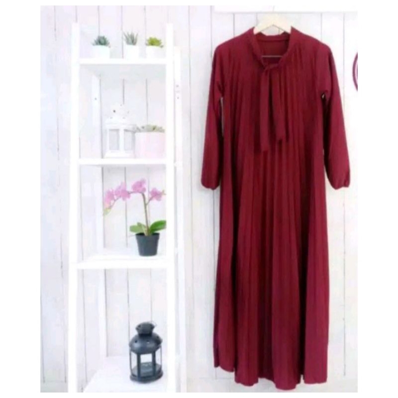 PROMO HARI INI GRATIS ONGKIR GAMIS PLISKET//BAJU MUSLIM WANITA//GAMIS/PAKAIAN WANITA