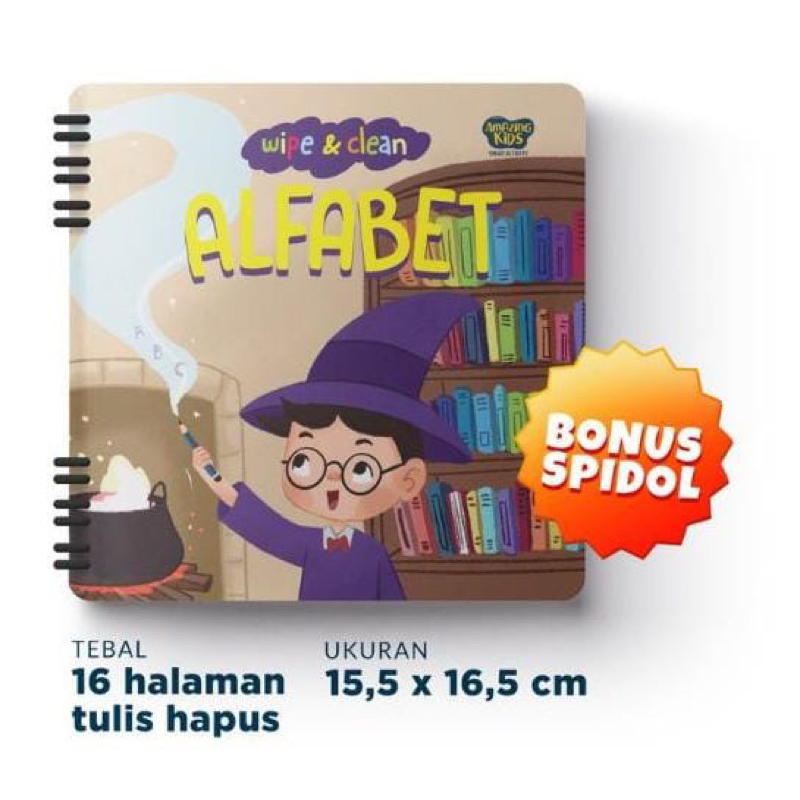 

Wipe and Clean Alphabet Book and spidol