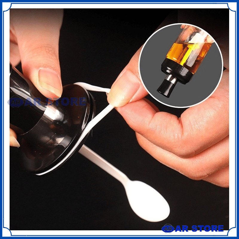 AR Botol Tempat Bumbu Dapur Kaca + Sendok / Wadah Penyimpanan Kopi Gula Garam Micin Lada Merica Kecap Saus Seasoning Bottle Glass Aesthetic Kedap Udara Serbaguna